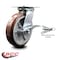 Service Caster 8 Inch Polyurethane Caster with Roller Bearing and Brake/Swivel Lock SCC SCC-35S820-PPUR-SLB-BSL - alternate 2